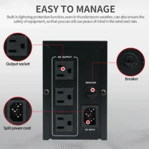 300W UPS Battery Backup - Thumbnail Image 3