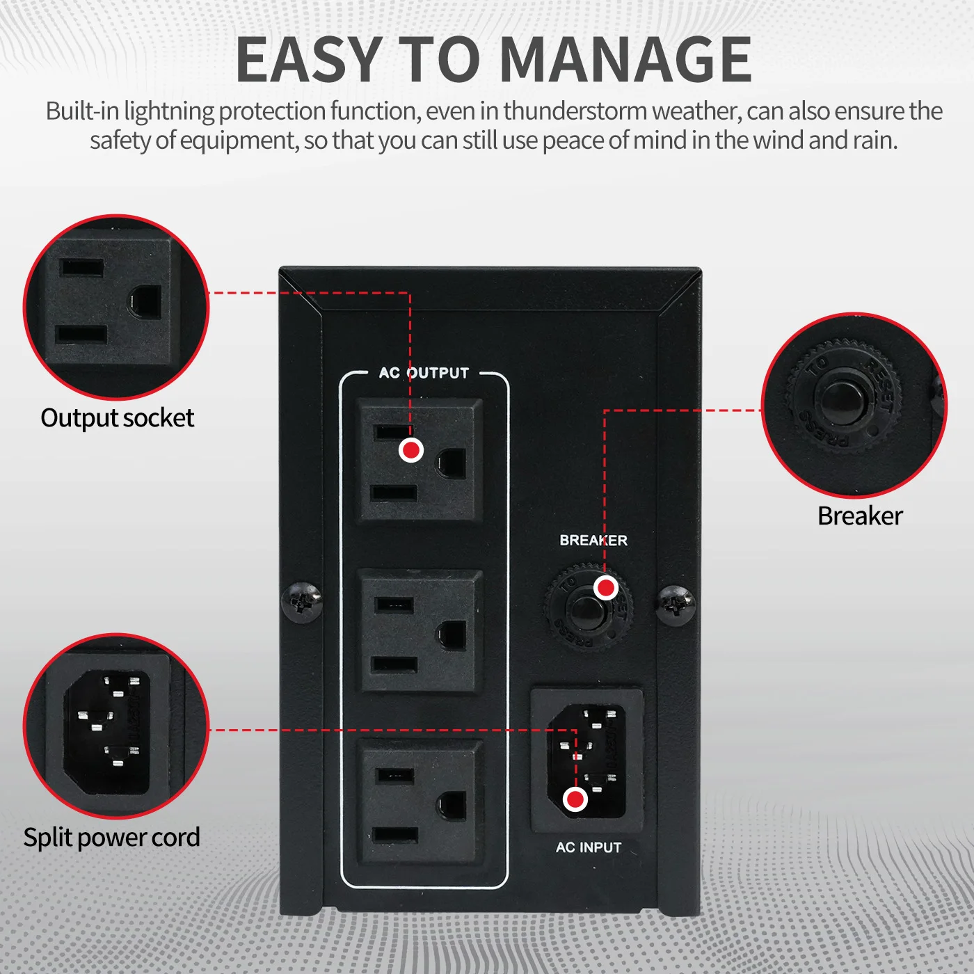 300W UPS Battery Backup - Image 3