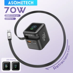 70W GaN Travel Charger