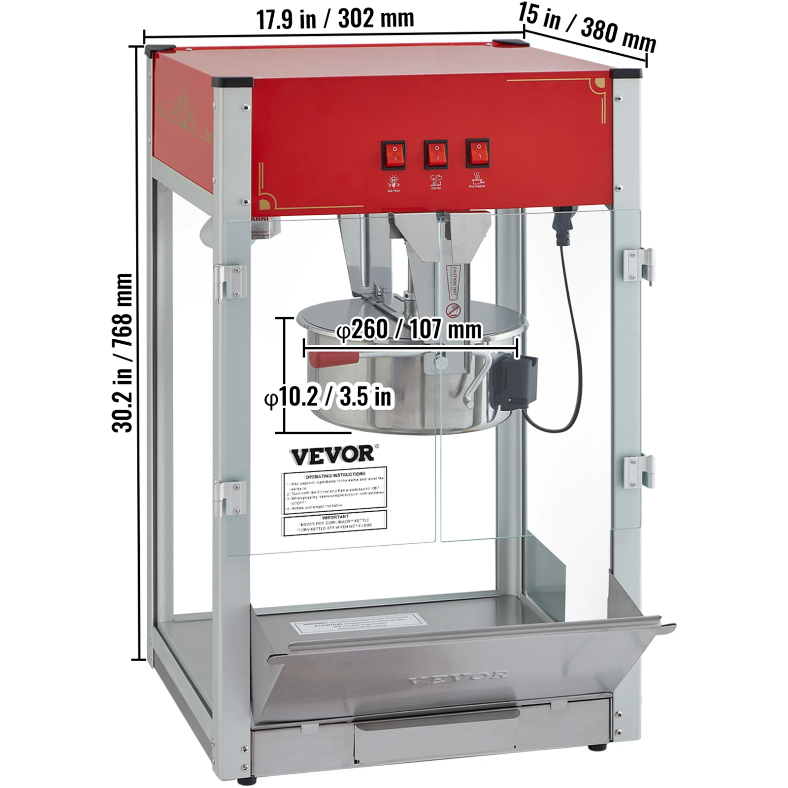 Electric Commercial Popcorn Maker - Image 8