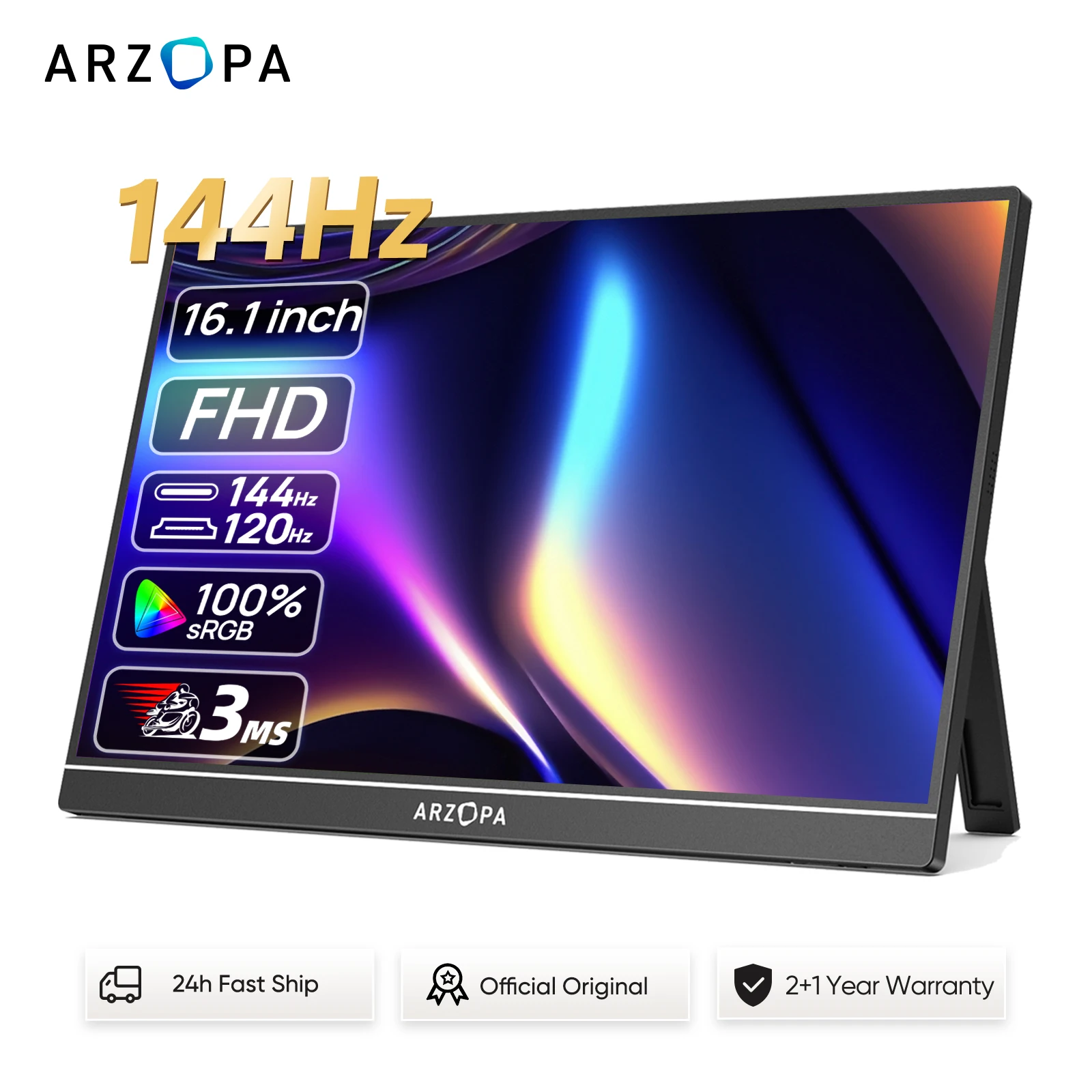 16″ 144Hz Portable Monitor - Image 1