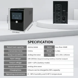 300W UPS Battery Backup - Thumbnail Image 5