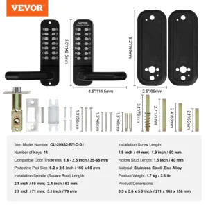 Mechanical Keyless Door Lock - Thumbnail Image 2