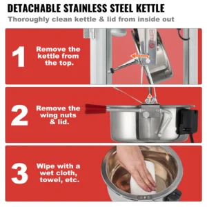 Electric Commercial Popcorn Maker - Thumbnail Image 6