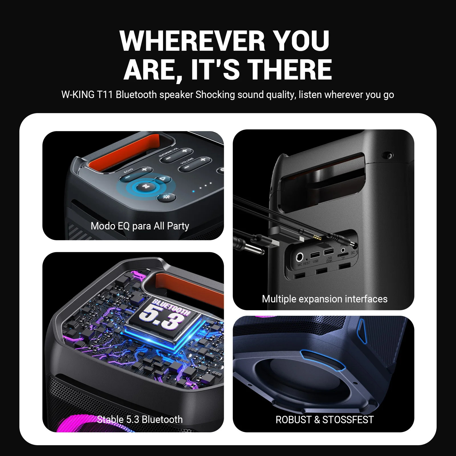 100W Waterproof Bluetooth Speaker - Image 6